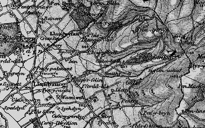 Old map of Moel Arthur in 1897