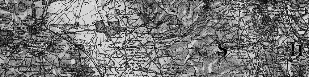 Old map of Moel Arthur in 1897