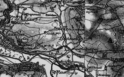 Old map of Abercynrig in 1898
