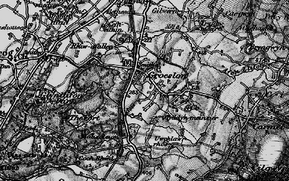 Old map of Groeslon in 1899
