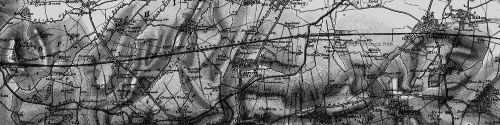 Old map of Bradfield Barn in 1895