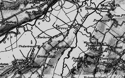 Old map of Grove in 1895