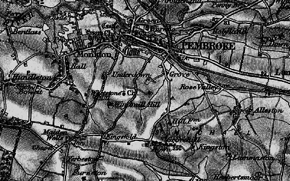 Old map of Grove in 1898