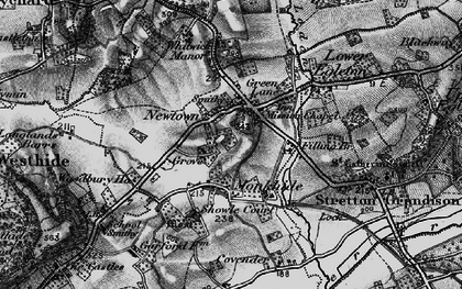 Old map of Woodbury in 1898
