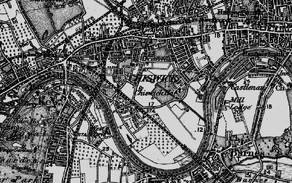 Old map of Grove Park in 1896