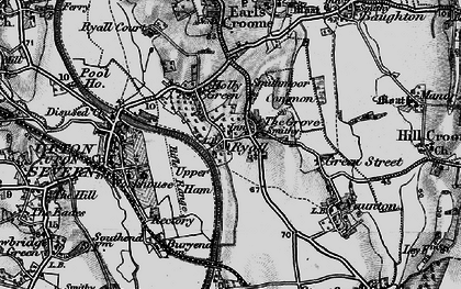 Old map of Grove, The in 1898