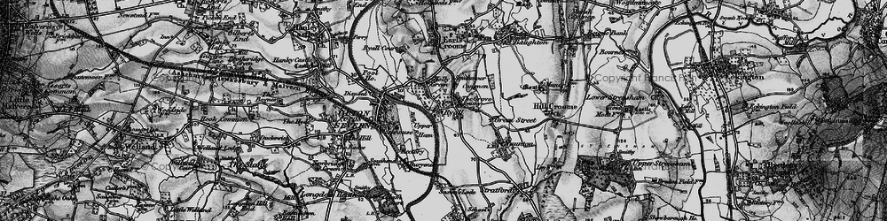 Old map of Grove, The in 1898