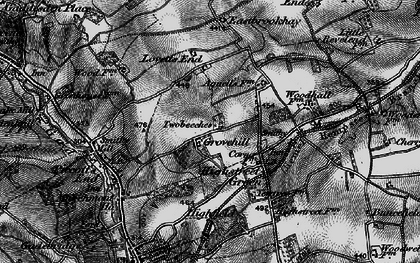 Old map of Grovehill in 1896