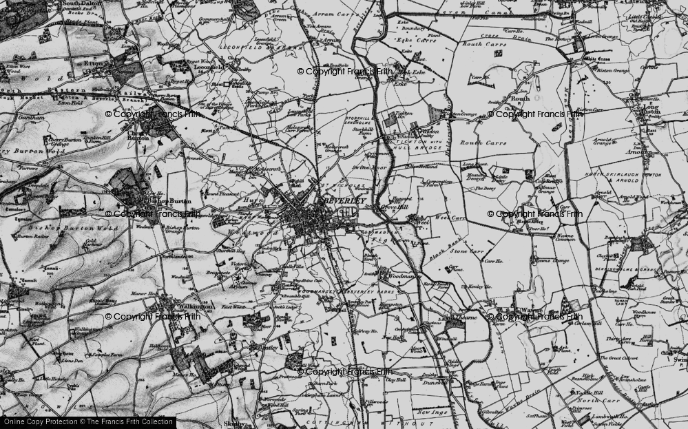 Old Map of Grovehill, 1898 in 1898