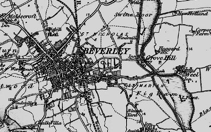 Old map of Grovehill in 1898