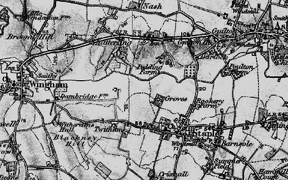 Old map of Groves in 1895