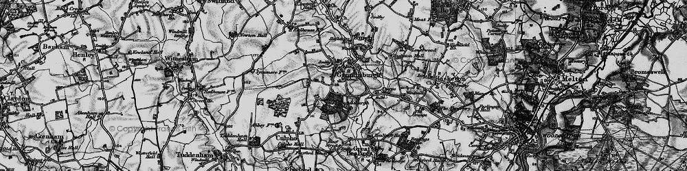 Old map of Grundisburgh in 1896