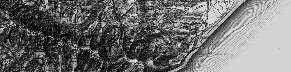 Old map of Guestling Green in 1895