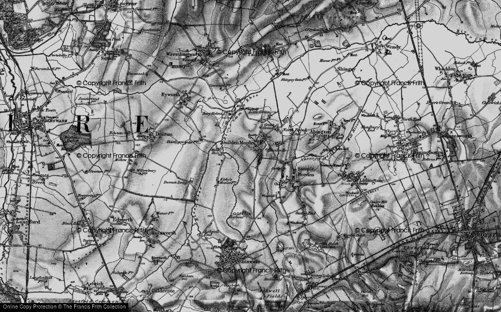 Old Map of Guilden Morden, 1896 in 1896