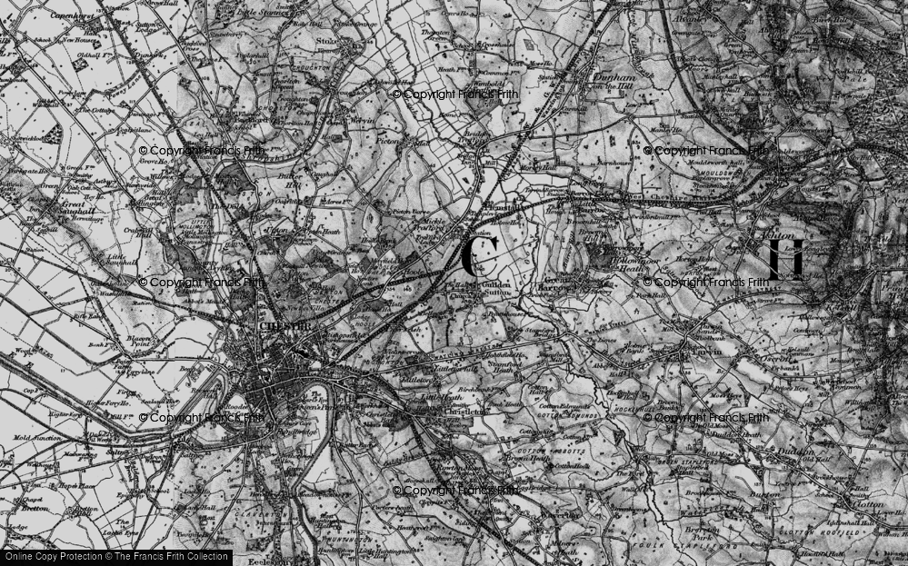 Old Map of Guilden Sutton, 1896 in 1896