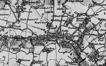 Old map of Guilton in 1895
