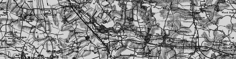 Old map of Guist in 1898
