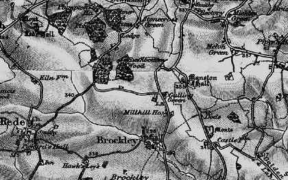 Old map of Manston Hall in 1898