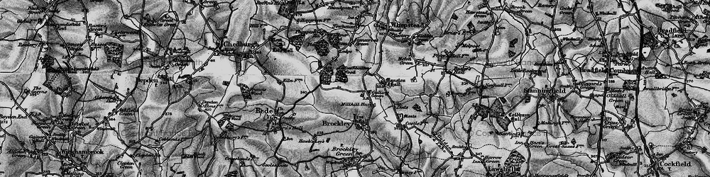 Old map of Manston Hall in 1898