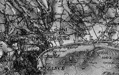 Old map of Gulval in 1895