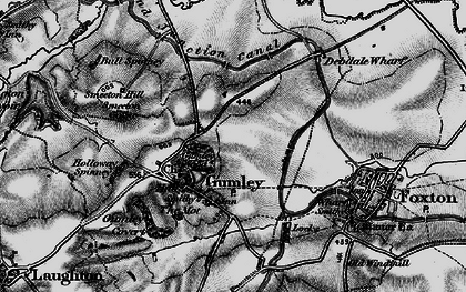 Old map of Gumley in 1898