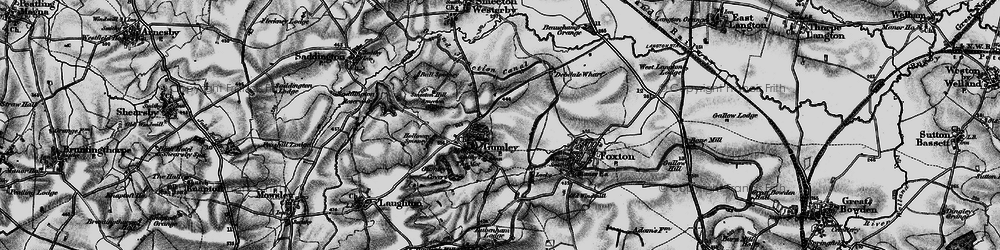 Old map of Gumley in 1898