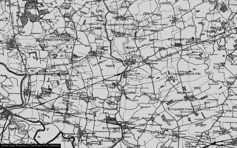 Old Map of Gunby, 1898 in 1898