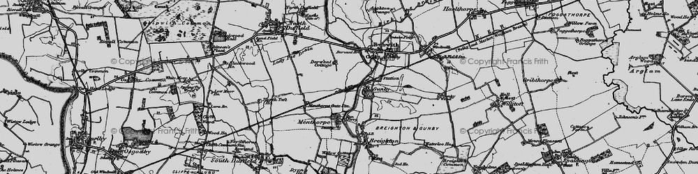 Old map of Gunby in 1898