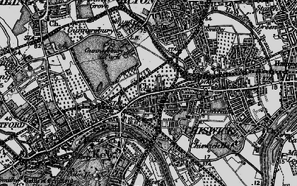 Old map of Gunnersbury in 1896
