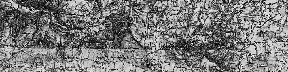Old map of Gunter's Bridge in 1895