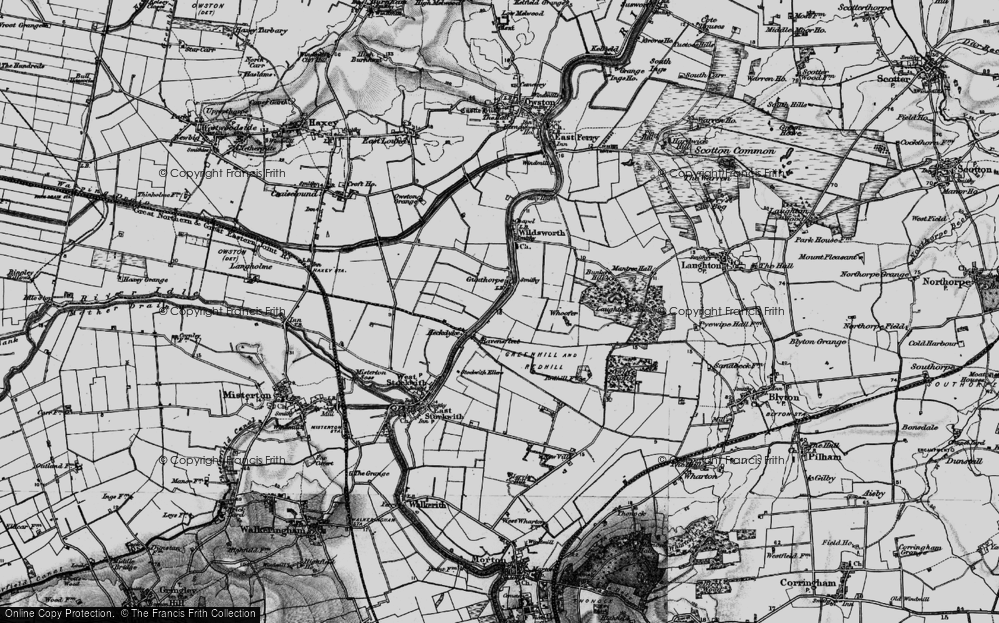 Old Map of Gunthorpe, 1895 in 1895