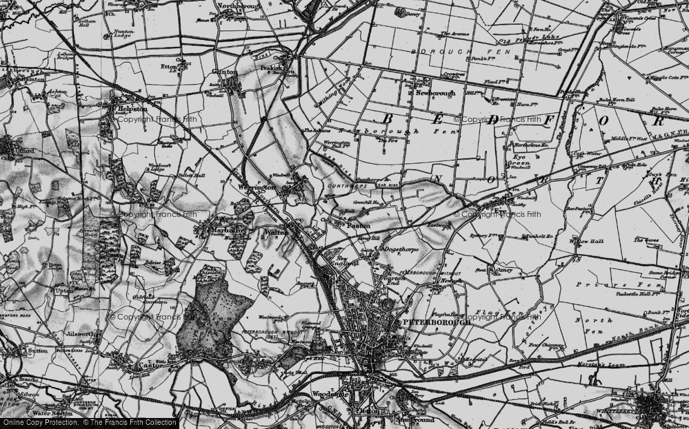 Old Map of Gunthorpe, 1898 in 1898