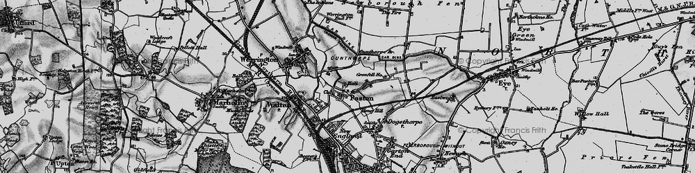 Old map of Gunthorpe in 1898