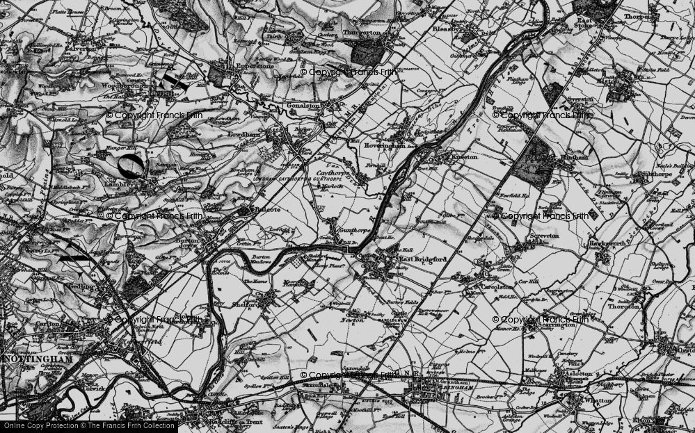 Old Map of Gunthorpe, 1899 in 1899
