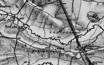 Old map of Gunthorpe in 1899