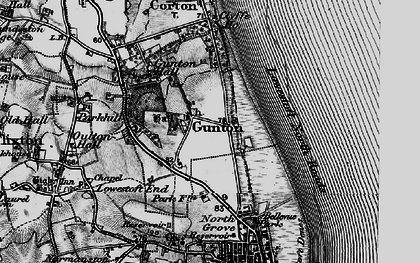 Old map of Gunton in 1898