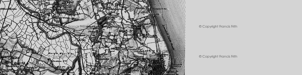 Old map of Gunton in 1898