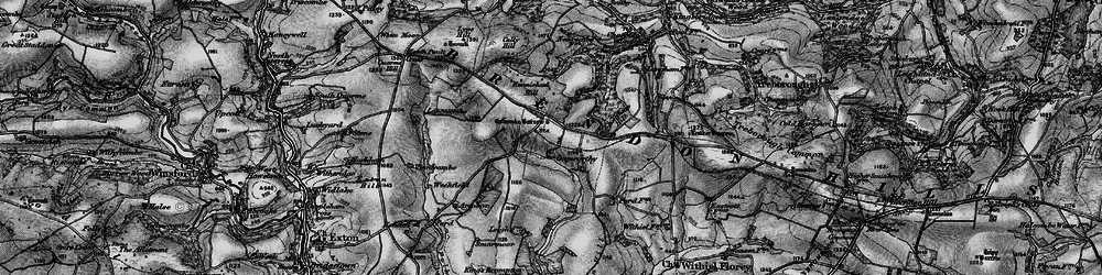 Old map of Langham Hill in 1898