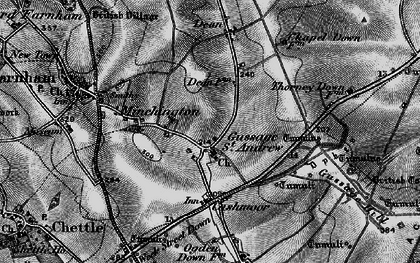 Old map of Gussage St Andrew in 1895