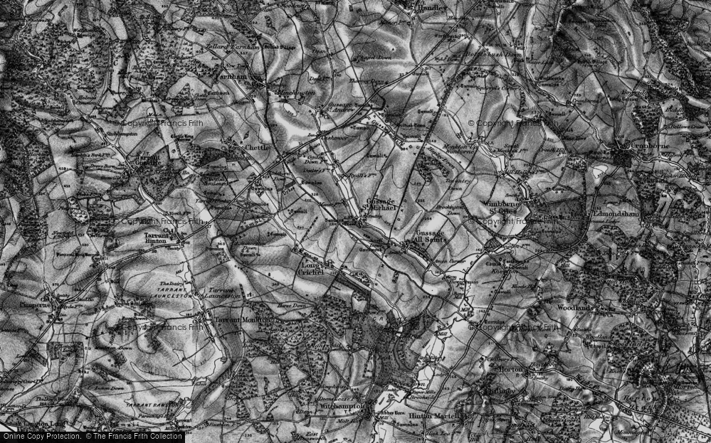 Old Map of Gussage St Michael, 1895 in 1895