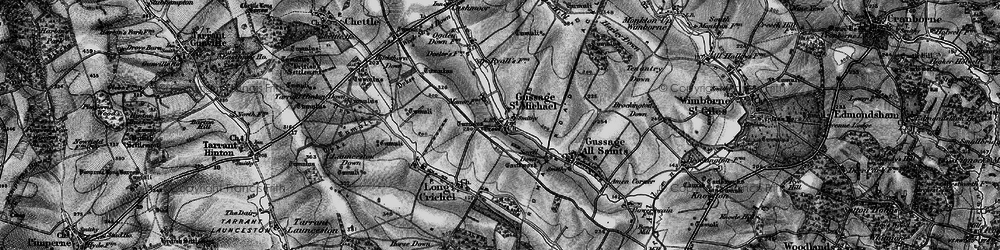 Old map of Gussage St Michael in 1895