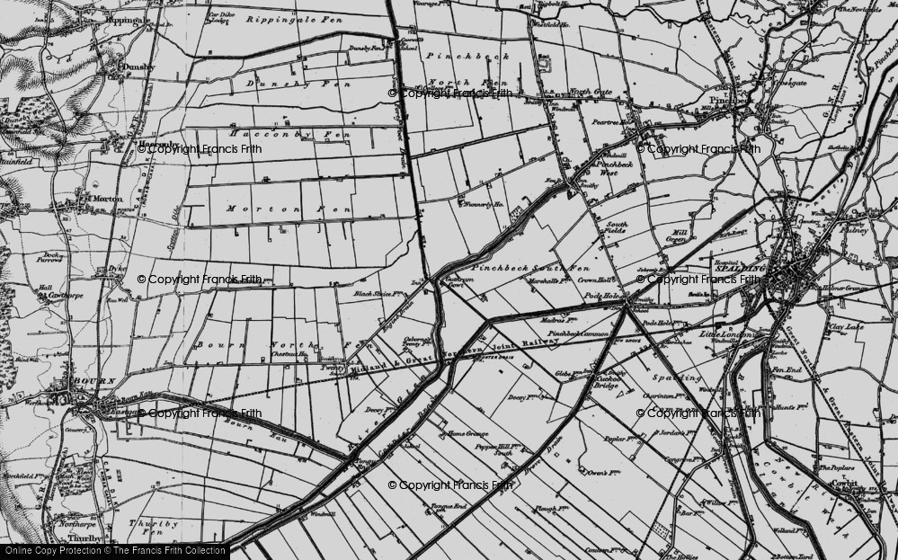 Old Map of Guthram Gowt, 1898 in 1898