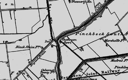 Old map of Guthram Gowt in 1898