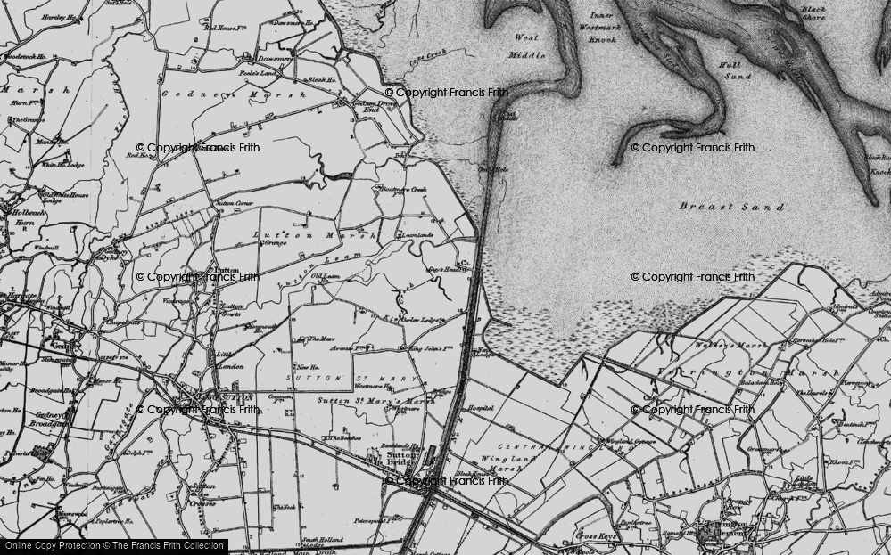 Old Map of Historic Map covering Leamlands in 1898