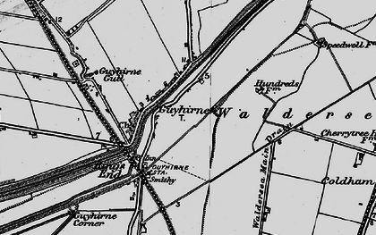 Old map of Guyhirn in 1898