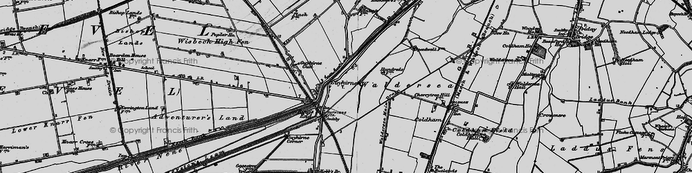 Old map of Guyhirn in 1898