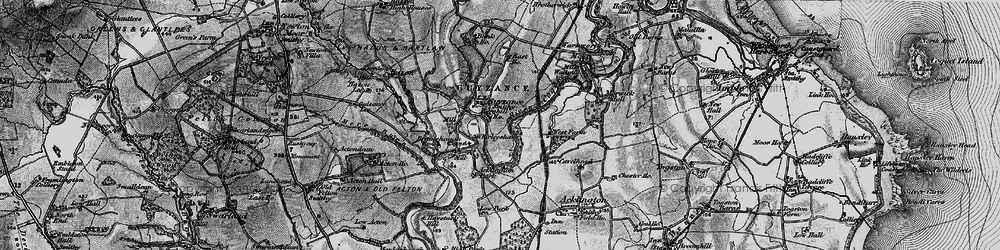 Old map of Acklington Park in 1897
