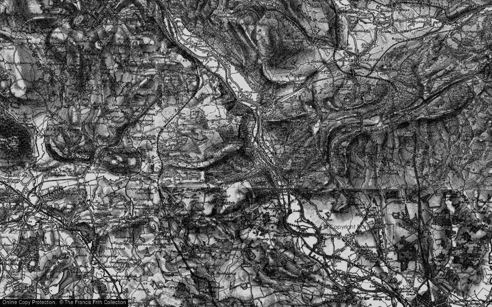 Old Map of Gwaelod-y-garth, 1898 in 1898