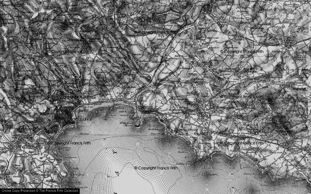 Old Map of Gwallon, 1895 in 1895