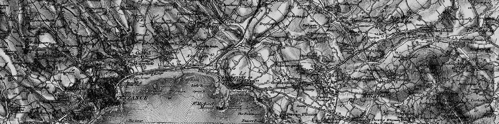 Old map of Gwallon in 1895